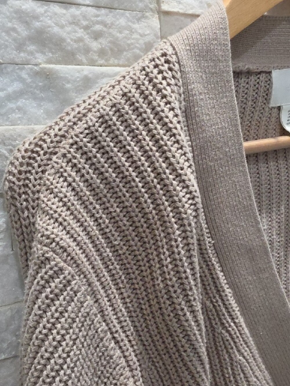 H&M Taupe Ribbed Button-Front Cardigan - Picture 5 of 6